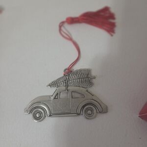 Avon 2021 pewter Christmas ornament Volkswagen Beetle